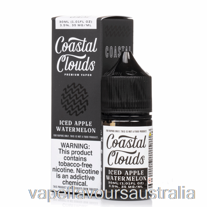 Vape Australia ICED Apple Watermelon - Coastal SALTS - 30mL 35mg